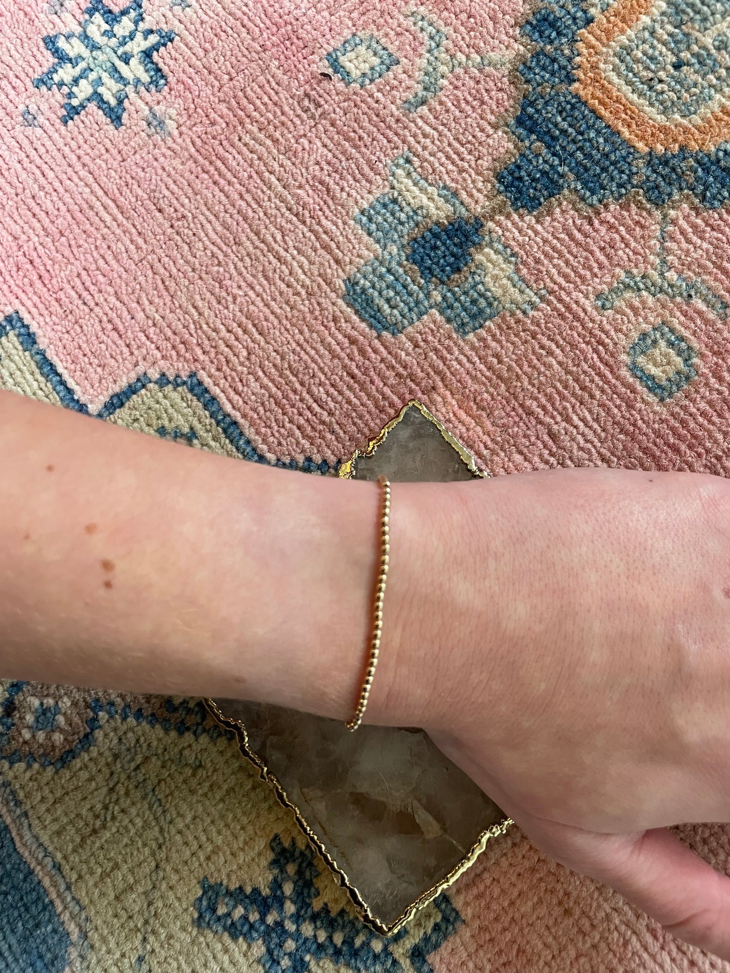 Gold beaded bracelet