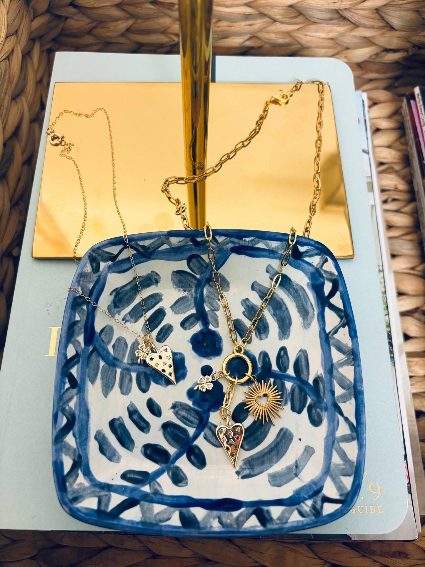 Multi color heart charm