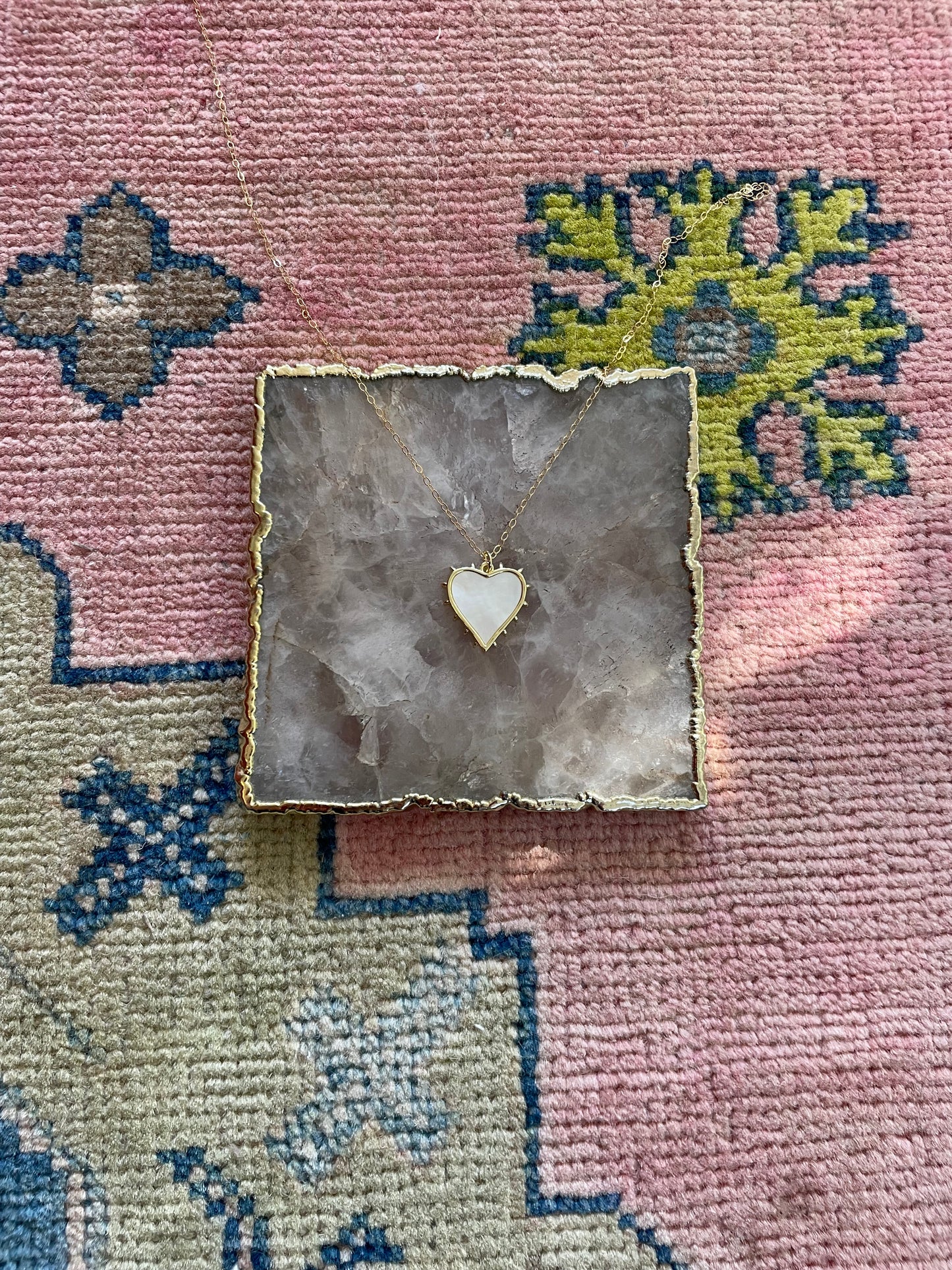 Mother of pearl heart necklace