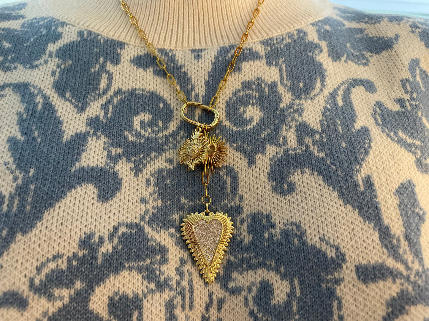 Heart charm necklace