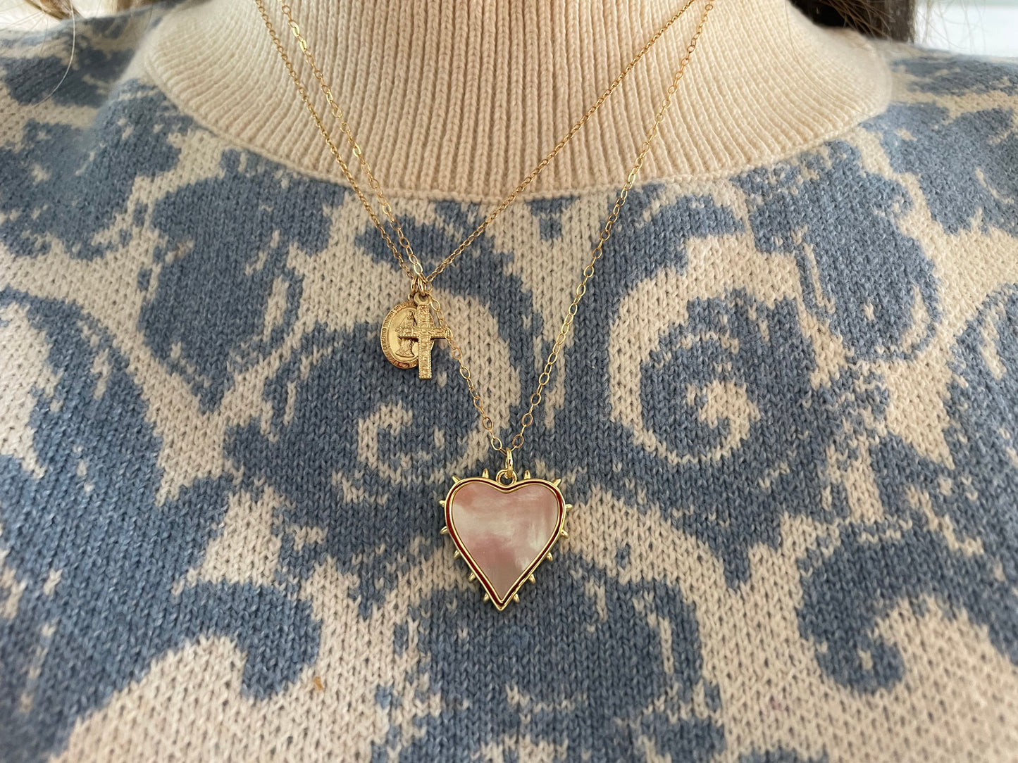 Mother of pearl heart necklace