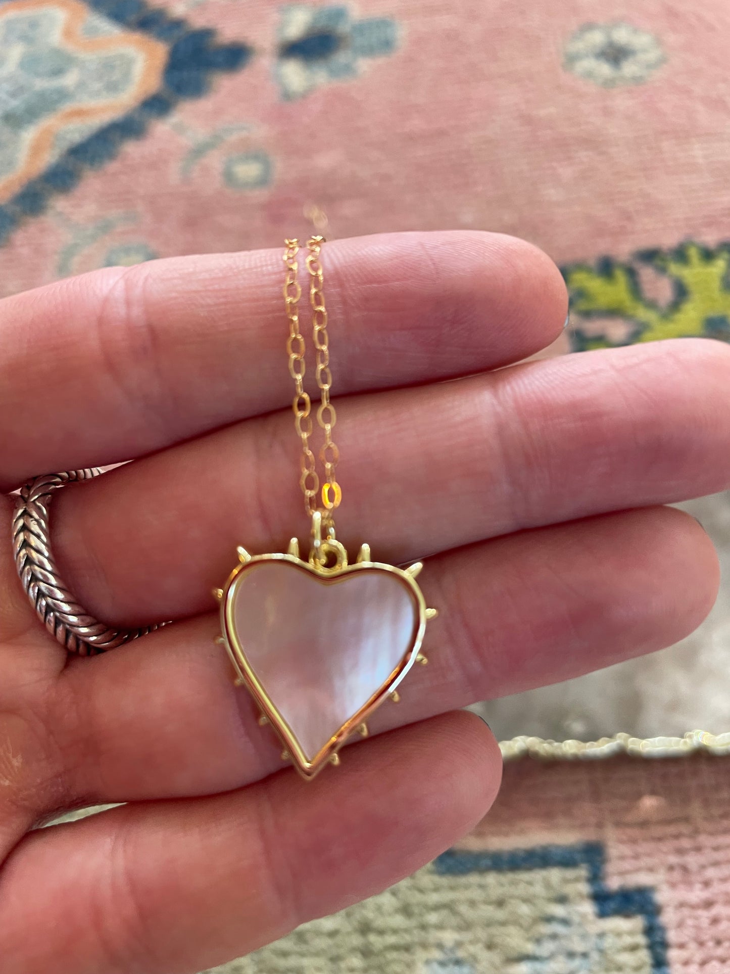 Mother of pearl heart necklace