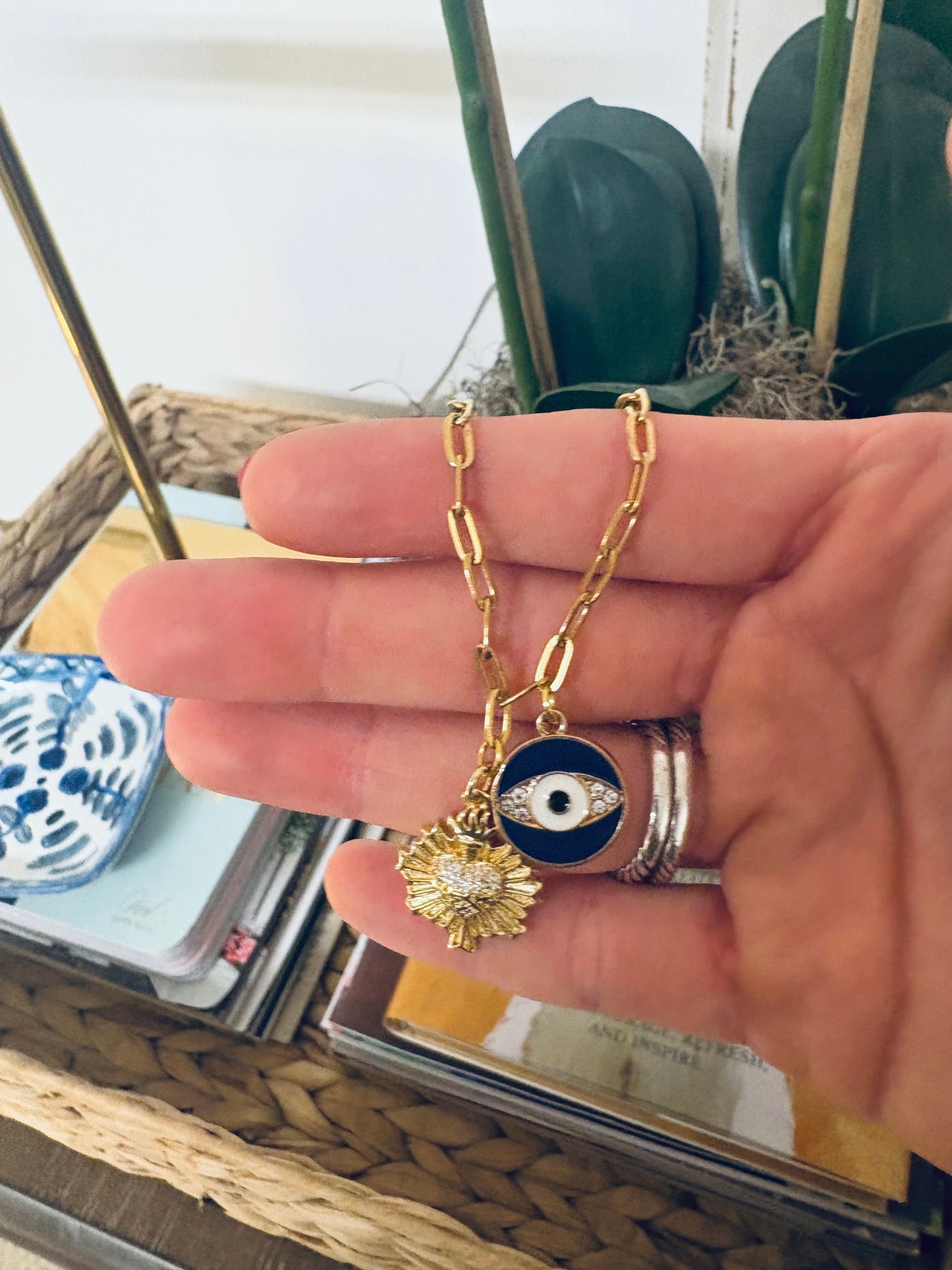 Small evil eye necklace