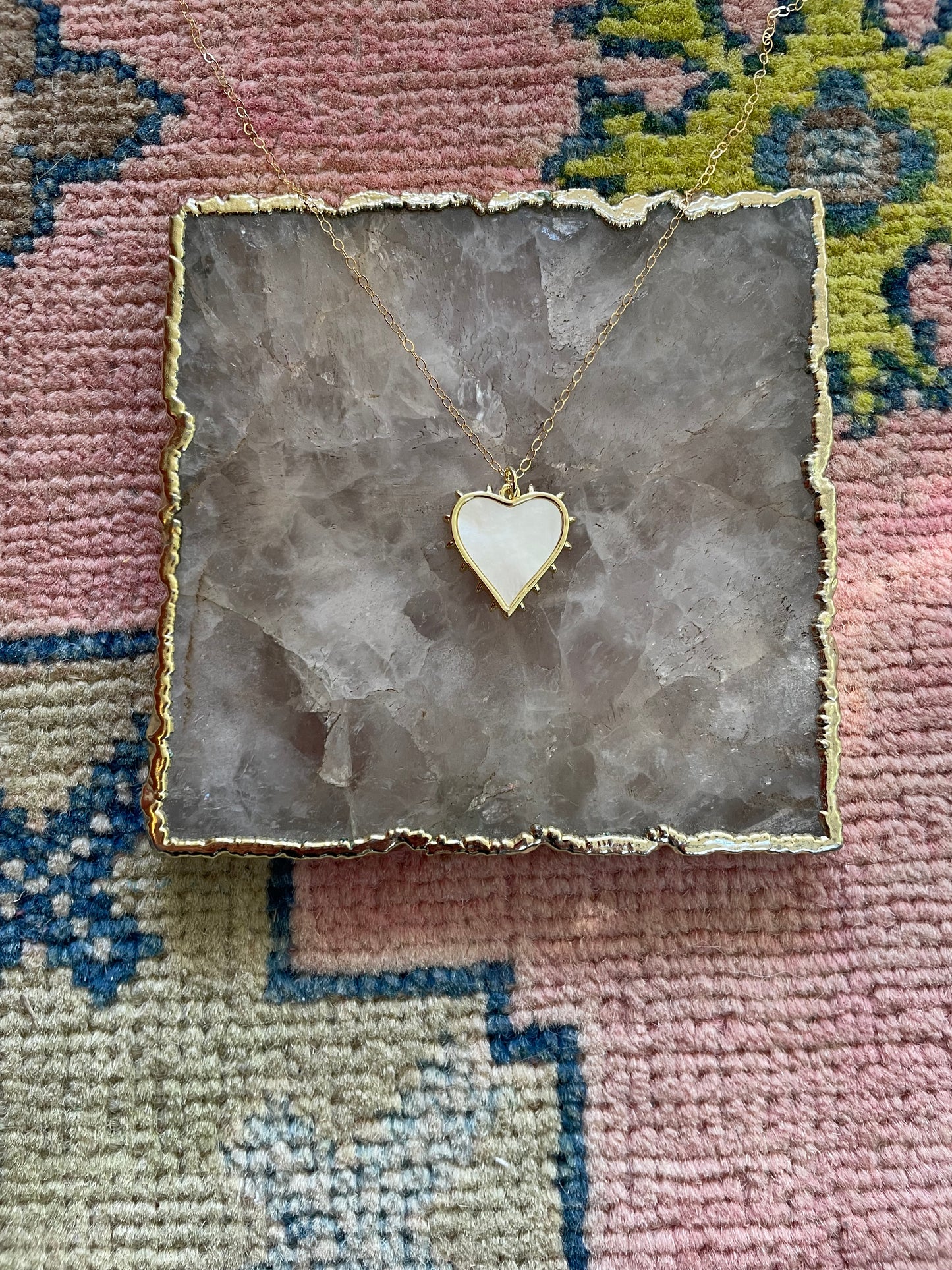 Mother of pearl heart necklace