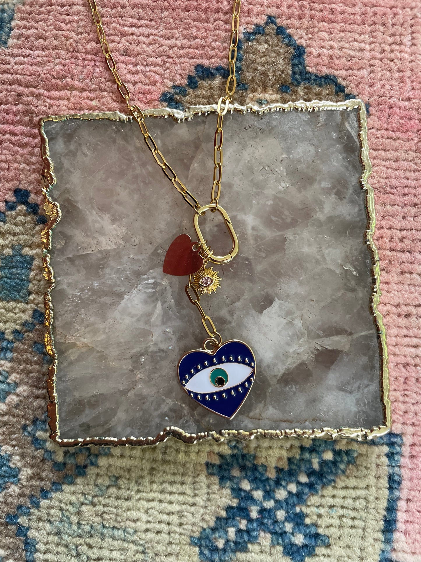 Evil eye charm necklace